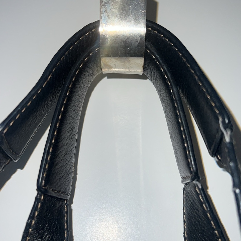 Juicy Couture Vintage Black Leather Small Satchel Handbag - Picture 6 of 17